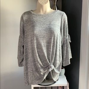Soft Knit Slit Shoulder Loft Top